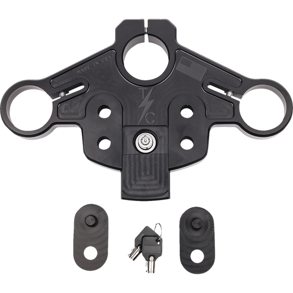 Thrashin Supply Co. black Road Glide top triple tree TSC-2912-1 for 2015-2023 Harley-Davidson Road Glide FLTRX FLTRXS FLTRK