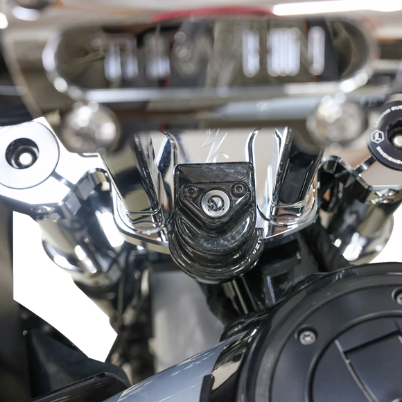 Thrashin Supply Co. Cover Steering Lock Gloss Weave Carbon Fiber