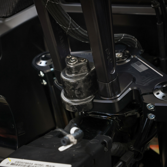 Thrashin Supply Co. Cover Steering Lock Matte Forged Carbon Fiber