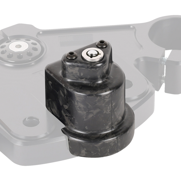 Thrashin Supply Co. Cover Steering Lock Matte Forged Carbon Fiber