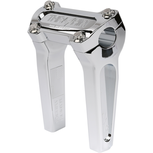 Thrashin Supply Co. straight handlebar risers for Harley-Davidson Softail Touring Dyna Sportster FXR models