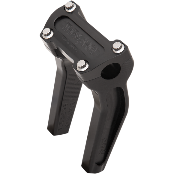 Thrashin Supply Co. pullback handlebar risers for Harley-Davidson Softail Touring Dyna Sportster – multiple heights and finishes