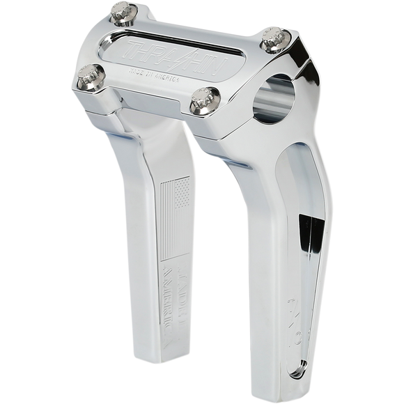Thrashin Supply Co. pullback handlebar risers for Harley-Davidson Softail Touring Dyna Sportster – multiple heights and finishes