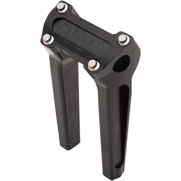 Thrashin Supply Co. straight handlebar risers for Harley-Davidson Softail Touring Dyna Sportster FXR models