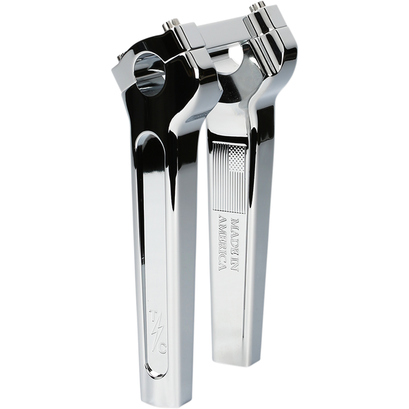 Thrashin Supply Co. straight handlebar risers for Harley-Davidson Softail Touring Dyna Sportster FXR models