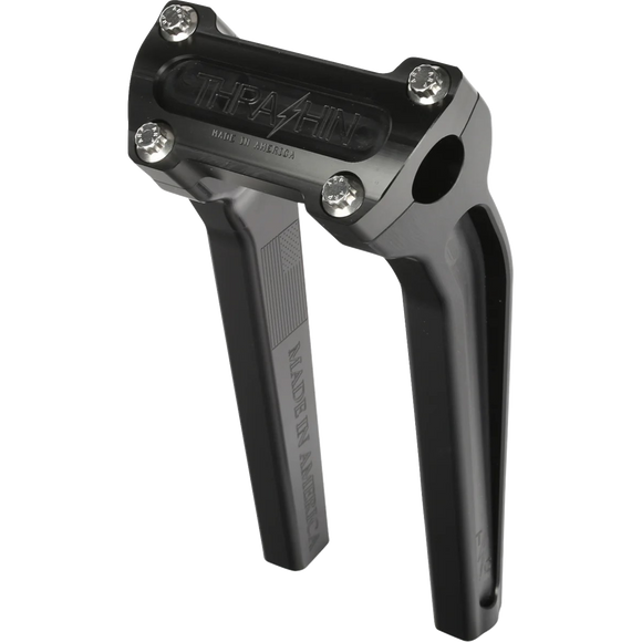 Thrashin Supply Co. pullback handlebar risers for Harley-Davidson Softail Touring Dyna Sportster – multiple heights and finishes