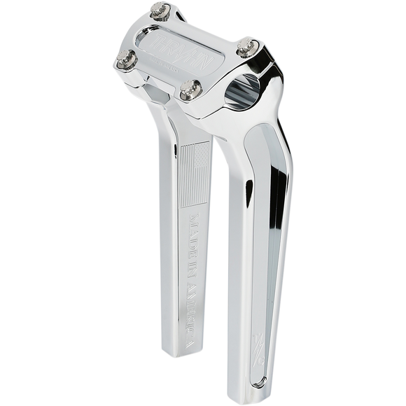Thrashin Supply Co. pullback handlebar risers for Harley-Davidson Softail Touring Dyna Sportster – multiple heights and finishes