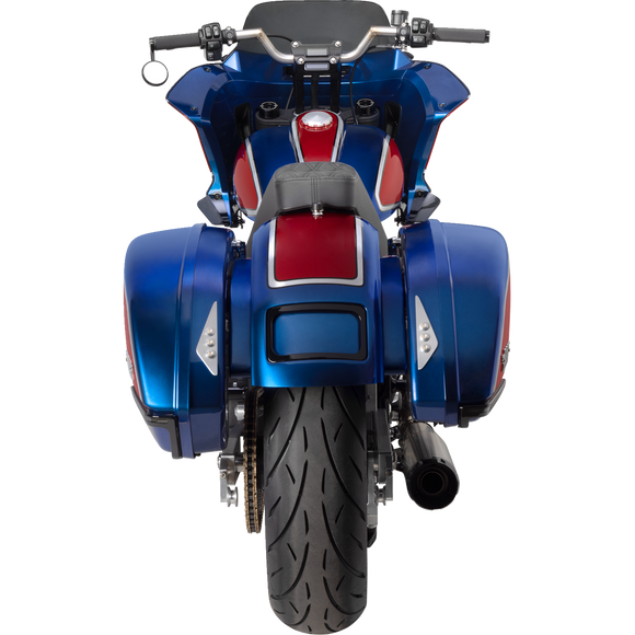 Thrashin Supply Co. pullback handlebar risers with gauge cutout for Harley-Davidson Softail Street Bob Breakout Low Rider