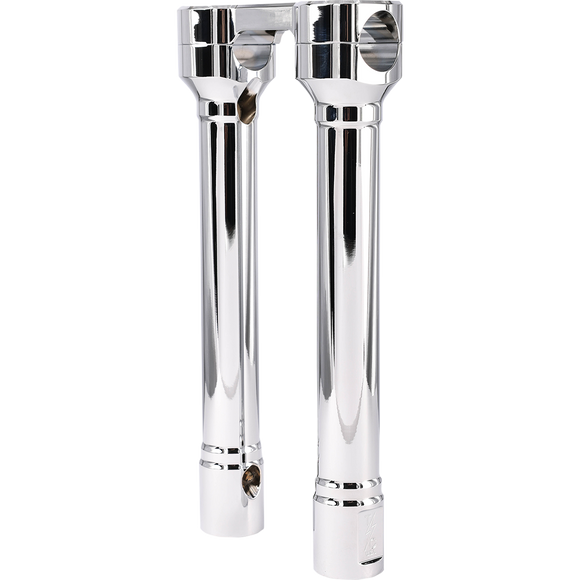 Thrashin Supply Co. Hole Shot billet aluminum handlebar risers for Harley-Davidson Touring, Softail, and Dyna models