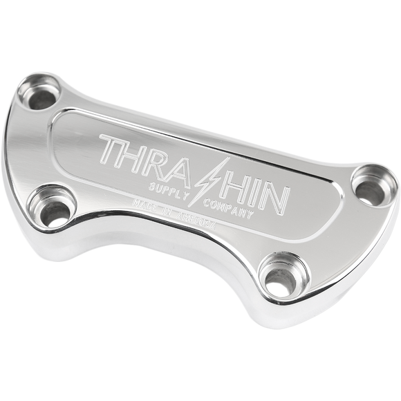 Thrashin Supply Co. billet aluminum handlebar clamp for 1974-2024 Harley-Davidson motorcycles