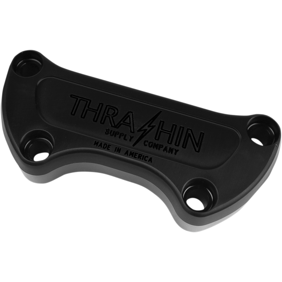 Thrashin Supply Co. billet aluminum handlebar clamp for 1974-2024 Harley-Davidson motorcycles