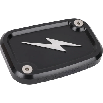 Thrashin Supply Co. Master Cylinder Cover Brake Front Black/Twice