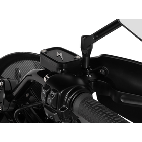 Thrashin Supply Co. Black Twice-Cut front brake master cylinder cover TSC-3176-4 for 2018-2025 Harley-Davidson Softail