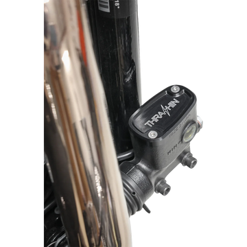 Thrashin Supply Co. Brake Reservoir Cap Rear Black Twice Cut '18+ Softail