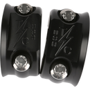 Thrashin Supply black perch clamps TSC-2703-1 for Harley Softail Dyna Touring FXR clutch and brake