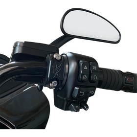 Thrashin Supply black perch clamps TSC-2703-1 for Harley Softail Dyna Touring FXR clutch and brake
