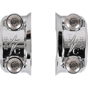 Thrashin Supply Co. Speedway Perch Clamp chrome finish CNC 6061 aluminum ARP hardware for Harley-Davidson 1-inch bars