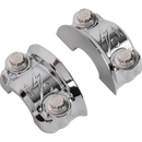 Thrashin Supply Co. Speedway Perch Clamp chrome finish CNC 6061 aluminum ARP hardware for Harley-Davidson 1-inch bars