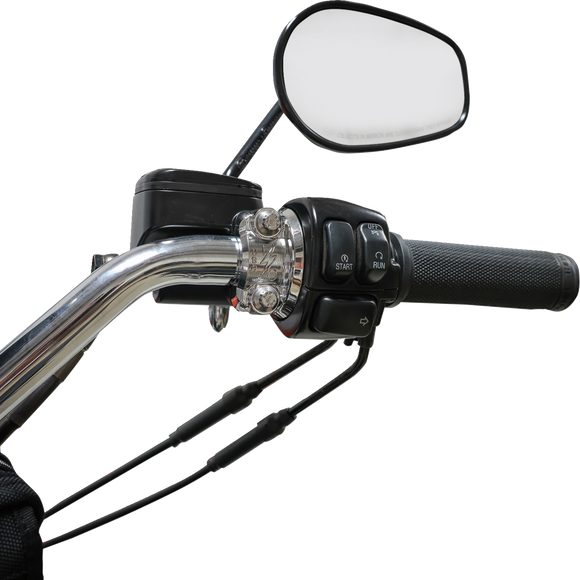 Thrashin Supply Co. Speedway Perch Clamp chrome finish CNC 6061 aluminum ARP hardware for Harley-Davidson 1-inch bars