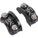 Thrashin Supply Co. Speedway Perch Clamp Twice Cut finish CNC 6061 aluminum ARP hardware for Harley-Davidson 1-inch bars