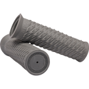 Thrashin Supply Co. Bolt Grips in black textured rubber for 1-inch Harley-Davidson handlebars Sportster Dyna Softail