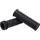Thrashin Supply Co. Bolt Grips in black textured rubber for 1-inch Harley-Davidson handlebars Sportster Dyna Softail