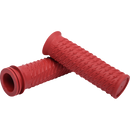 Thrashin Supply Co. Bolt Grips in black textured rubber for 1-inch Harley-Davidson handlebars Sportster Dyna Softail