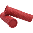 Thrashin Supply Co. Bolt Grips in black textured rubber for 1-inch Harley-Davidson handlebars Sportster Dyna Softail