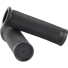 Thrashin Supply Co. black Moto Grips slim profile for Harley-Davidson V-Twin motorcycles