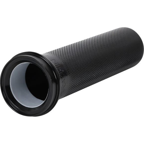 Thrashin Supply Co. knurled billet throttle tube for Harley-Davidson Touring Softail Dyna throttle-by-wire TBW 2008-2023