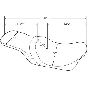 DRAG - PREDATOR 2-UP SEAT - SMOOTH, SOLAR-REFLECTIVE LEATHER - '97-'07 TOURING