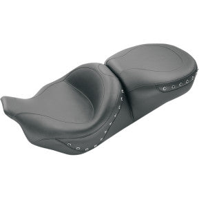 MUSTANG - ONE-PIECE ULTRA TOURING SEAT - SMOOTH W/ BLACK STUDS - '08-20 TOURING