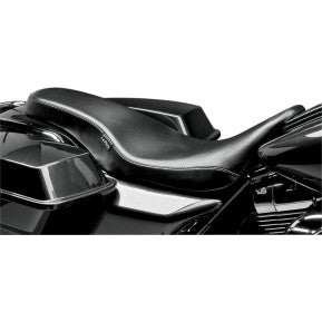 LE PERA - COBRA SEAT - BLACK VINYL, SMOOTH FULL LENGTH - '08-'21 TOURING