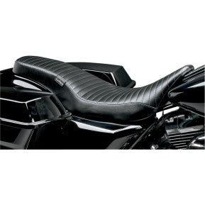 LE PERA - COBRA SEAT - BLACK VINYL, PLEATED FULL LENGTH - '08-'21 TOURING