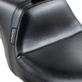 LE PERA - DAYTONA 2-UP SEAT - BLACK SMOOTH W/ BACKREST - '08-'21 TOURING