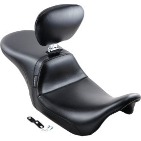 LE PERA - DAYTONA 2-UP SEAT - BLACK SMOOTH W/ BACKREST - '08-'21 TOURING