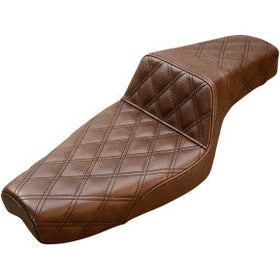 SADDLEMEN - STEP UP SEAT - BROWN, LATTICE STITCH - '77-03 XL