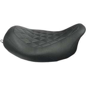 MUSTANG - WIDE TRIPPER SOLO SEAT - BLACK, DIAMOND STITCH - '08-20 TOURING