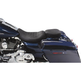 MUSTANG - WIDE TRIPPER REAR SEAT - BLACK, DIAMOND STITCH - '08-20 TOURING - 0