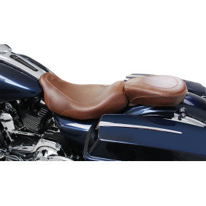MUSTANG - WIDE TRIPPER SOLO SEAT - BROWN, SMOOTH - '08-20 TOURING