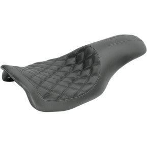RSD - BOSS 2-UP SEAT  - BLACK W/ BLACK PERFORATED DIAMOND STITCH - '08-'20 TOURING