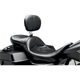 LE PERA - MAVERICK DADDY LONG LEGS SEAT - BLACK STITCH W/ BACKREST - '08-'21 TOURING