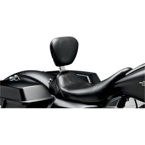 LE PERA - BARE BONES SOLO SEAT W/ DRIVER BACKREST - BLACK SMOOTH - '08-'21 TOURING