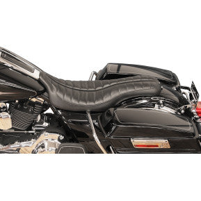 RSD - FLATOUT ENZO 2-UP SEAT - BLACK W/ BLACK RAISED DETAILING - '08-'20 TOURING - 0