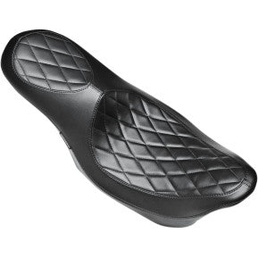 LE PERA - VILLAIN 2UP SEAT - BLACK VINYL, DIAMOND STITCH - '08-'21 TOURING