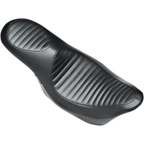 LE PERA - VILLAIN 2UP SEAT - BLACK VINYL, PLEATED SEAT - '08-'21 TOURING