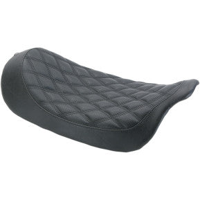 RSD - BOSS SOLO SEAT - BLACK W/ BLACK PERFORATED DIAMOND SECTIONS - '08-20 TOURING - 0