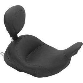 MUSTANG - LOWDOWN SOLO SEAT - WITH DRIVER BACKREST - VINTAGE VINYL - '09-20 TOURING