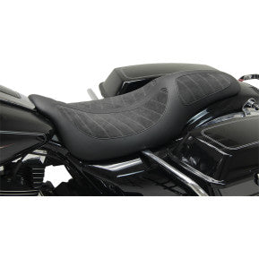 MUSTANG - KODLIN SIGNATURE SERIES ONE-PIECE SEAT - BLACK/BLACK - '08-20 TOURING