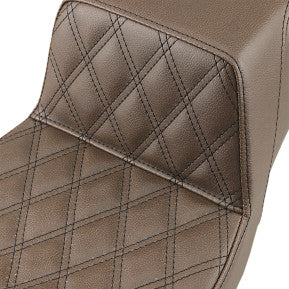 SADDLEMEN - STEP UP SEAT - BROWN - FRONT LATTICE STITCH - '97-'07 TOURING